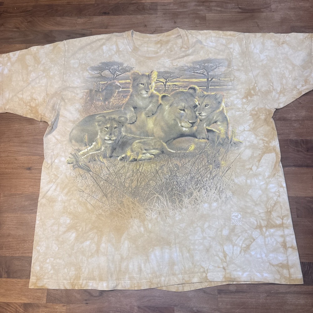 Vintage Liquid Blue Shirt 2XL Lions Cubs Tie-Dye 2000 Y2K MGM Grand Heavy Cotton